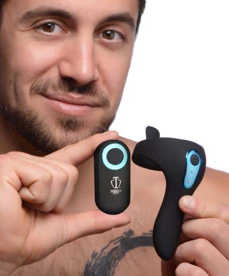 Picture of Power Taint 7X Silicone Cock and Ball Ring with Remote