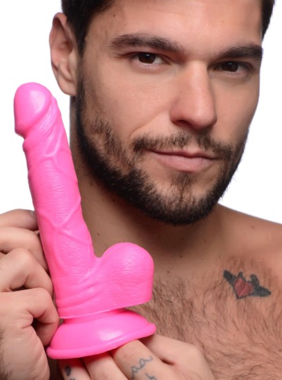 Picture of 6.5 Inch Dildo with Balls - Pink