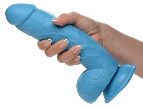 Picture of 8.25 Inch Dildo with Balls - Blue