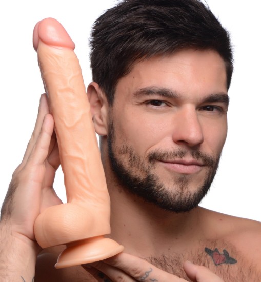 Picture of Long Logan 10 Inch Dildo with Balls - Light