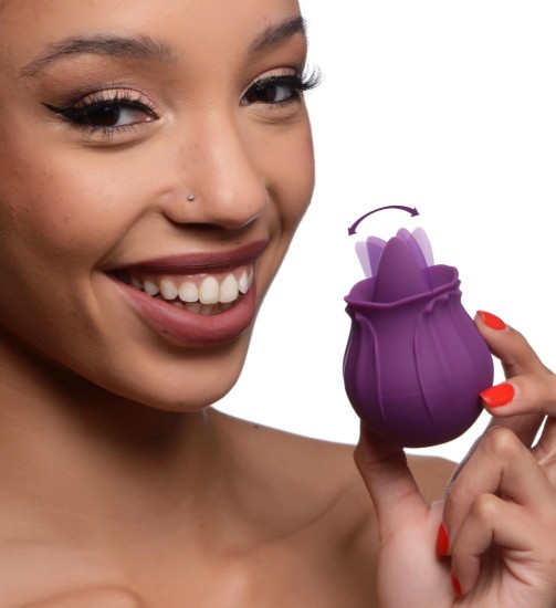 Picture of Bloomgasm Wild Violet 10X Silicone Clit Licking Stimulator - Purple