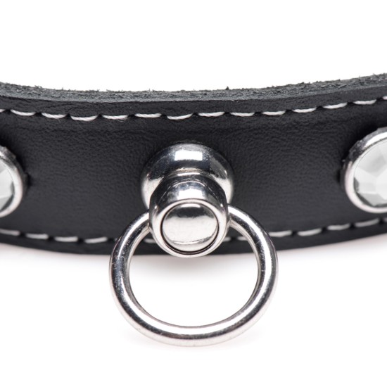 Picture of Bling Vixen Leather Choker with Rhinestones - Clear
