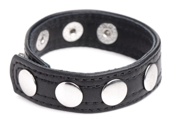 Picture of Leather Speed Snap Cock Ring - Black