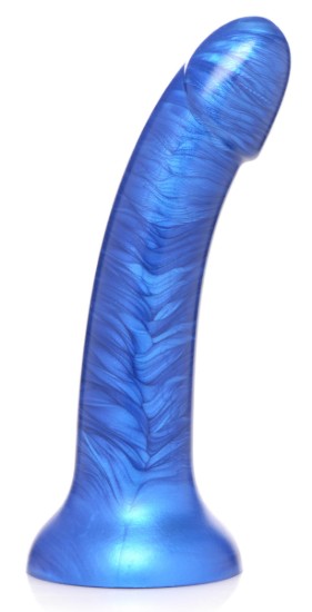 Picture of 7 Inch Metallic Silicone Dildo - Blue