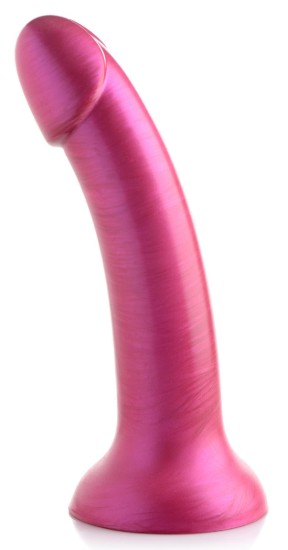 Picture of 7 Inch Metallic Silicone Dildo - Pink