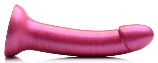 Picture of 7 Inch Metallic Silicone Dildo - Pink