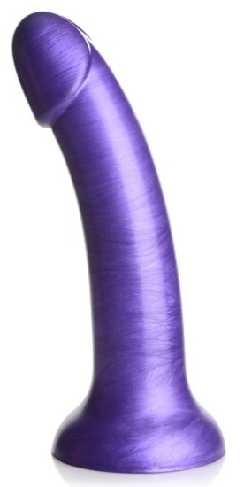 Picture of 7 Inch Metallic Silicone Dildo - Purple