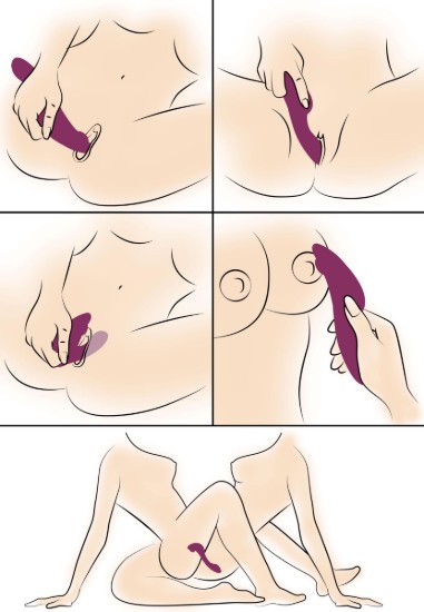 Picture of 7X 180 Degree Rotating Silicone Swivel Licking Vibrator