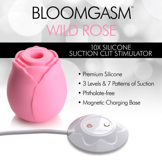 Picture of Bloomgasm Wild Rose 10X Suction Clit Stimulator - Pink