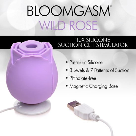 Picture of Bloomgasm Wild Rose 10X Suction Clit Stimulator - Purple
