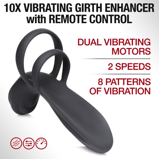 Picture of 10X Silicone Vibrating Girth Enhancer with Remote Control