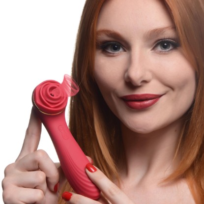 Picture of Passion Petals 10X Silicone Suction Rose Vibrator - Red