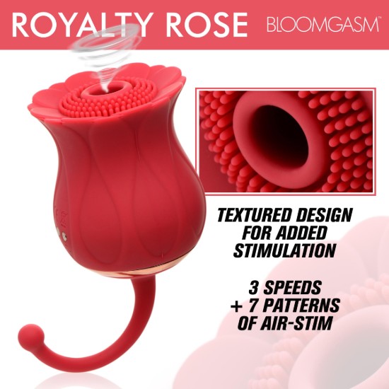 Picture of Royalty Rose Textured Suction Clit Stimulator
