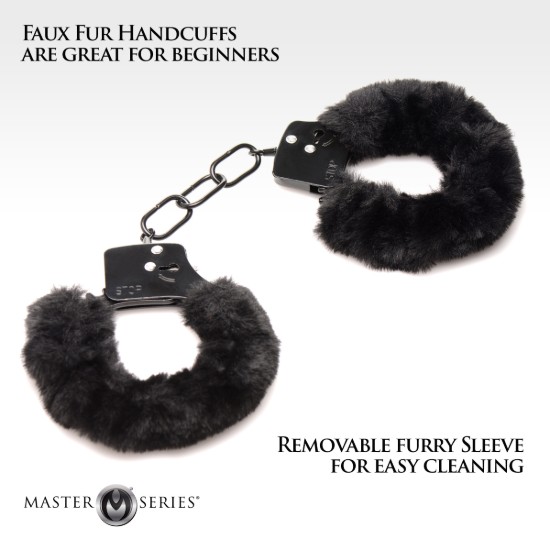 Picture of Cuffed In Fur Furry Handcuffs - Black
