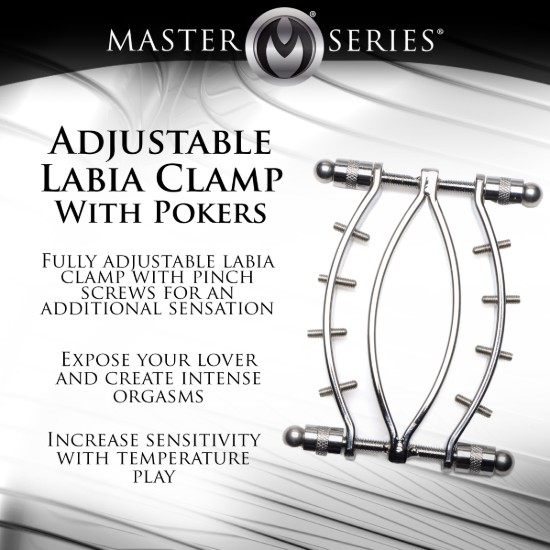 Picture of Spread Em Stainless Steel Poker Labia Clamp with Adjustable Pressure Screws