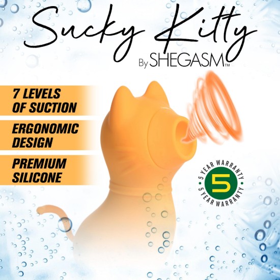 Picture of Sucky Kitty Silicone Clitoral Stimulator - Orange