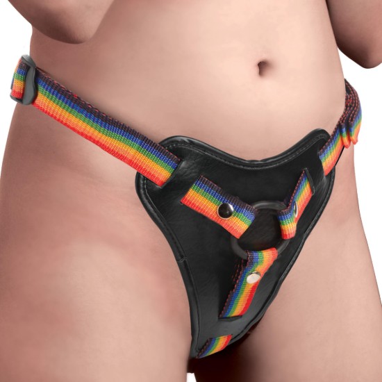 Picture of Rainbow Strap On Harness with Silicone O-Rings