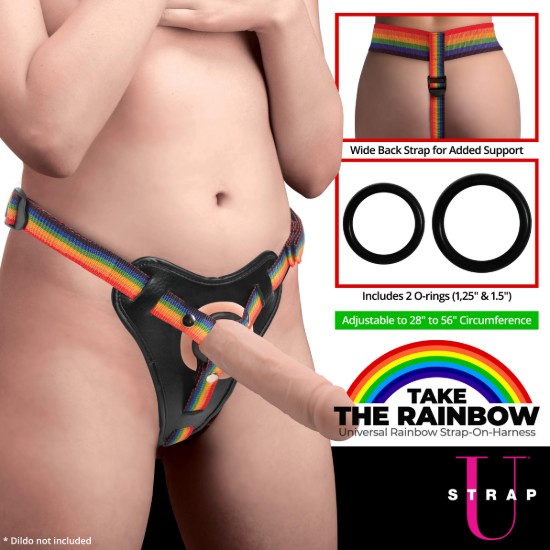 Picture of Rainbow Strap On Harness with Silicone O-Rings