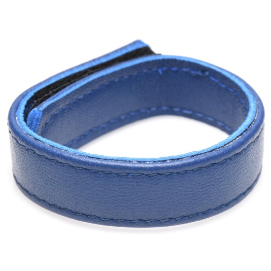 Picture of Velcro Leather Cock Ring - Blue