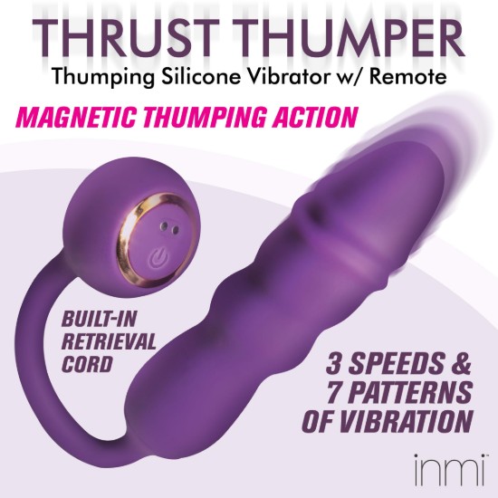 Picture of Thrust Thumper Thrusting Silicone Vibrator with Remote