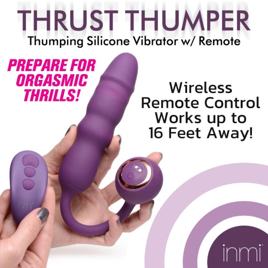 Picture of Thrust Thumper Thrusting Silicone Vibrator with Remote