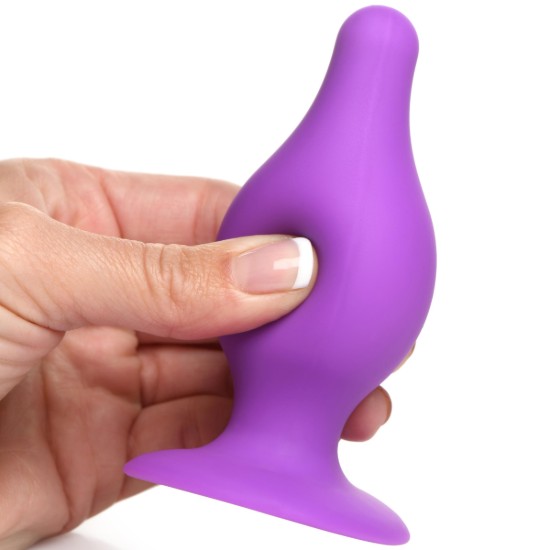Picture of Squeezable Tapered Medium Anal Plug - Purple