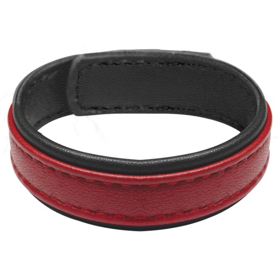Picture of Velcro Leather Cock Ring - Red