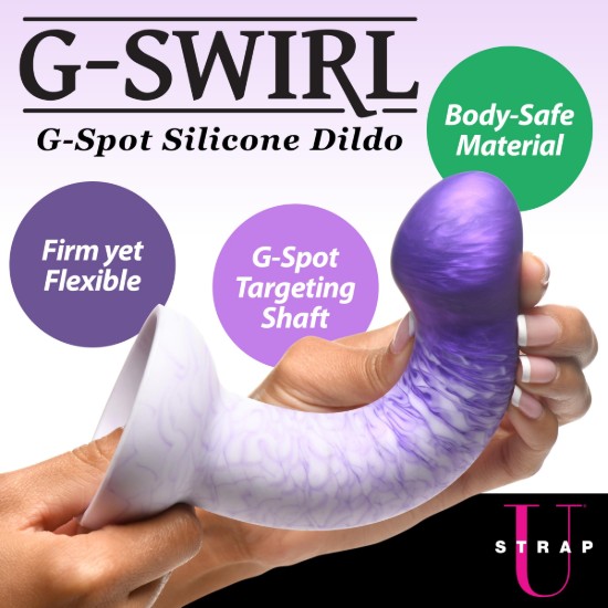 Picture of G-Swirl G-Spot Silicone Dildo - Purple