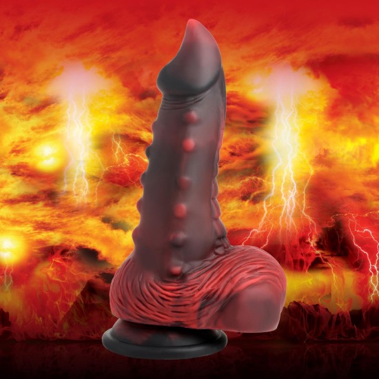 Picture of Lava Demon Nubbed Silicone Dildo