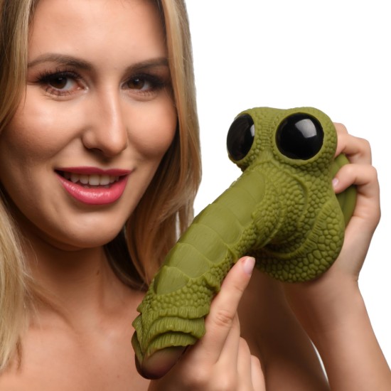 Picture of Swamp Monster Green Scaly Silicone Dildo