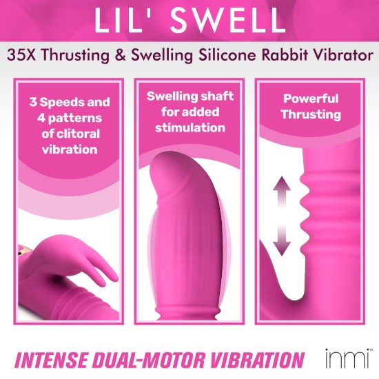 Picture of 35X Lil Swell Thrusting and Swelling Silicone Rabbit Vibrator