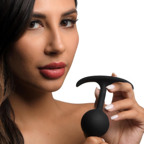 Picture of Premium Silicone Round Weighted Anal Plug - Medium