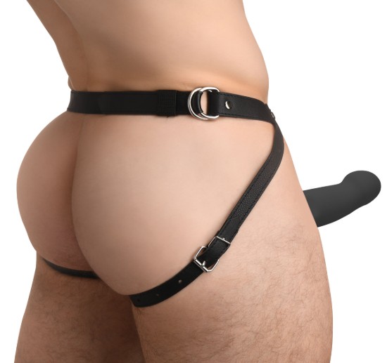 Picture of 2 Inch Erection 28X Smooth Vibrating Silicone Penis Sheath with Remote - Black