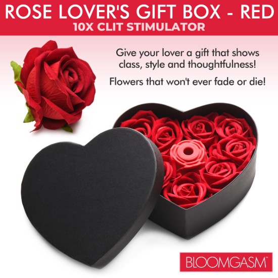 Picture of The Rose Lover's Gift Box 10X Clit Suction Rose - Red