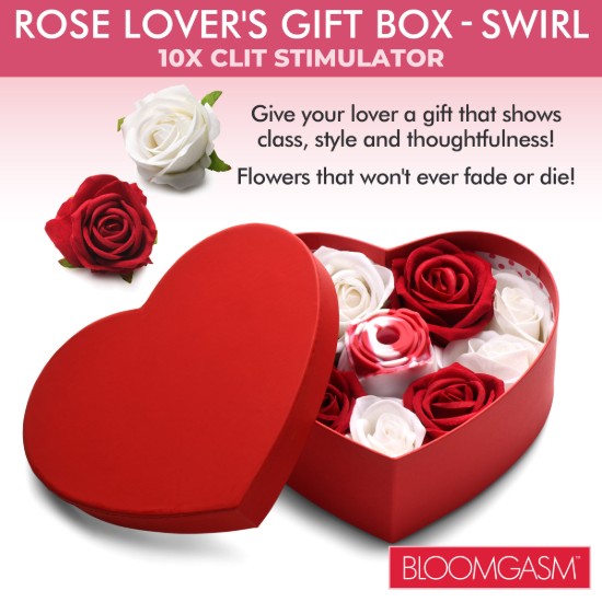 Picture of The Rose Lovers Gift Box 10x Clit Suction Rose - Swirl