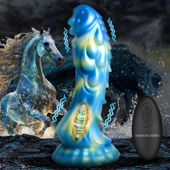Picture of Sea Stallion Vibrating Silicone Dildo with Remote