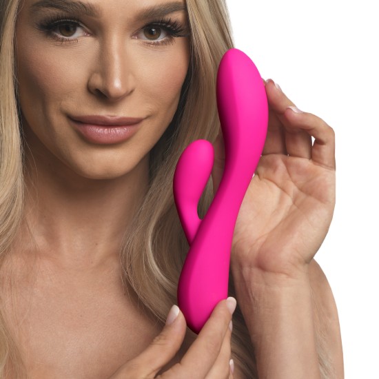Picture of 10X Flexible Silicone Rabbit Vibrator - Pink