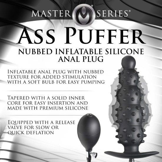 Picture of Ass Puffer Nubbed Inflatable Silicone Anal Plug