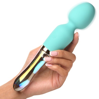 Picture of 10X Turquoise Dual Ended Silicone and Glass Wand