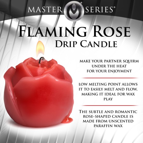 Picture of Flaming Rose Drip Candle