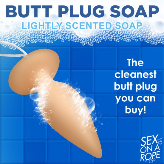 Picture of Butt Plug Soap On A Rope
