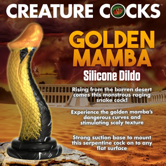 Picture of Golden Mamba Silicone Dildo