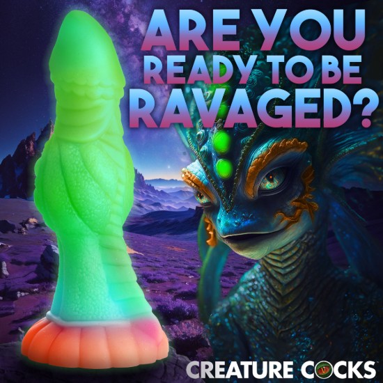 Picture of Galactic Cock Alien Creature Glow-in-the-Dark Silicone Dildo