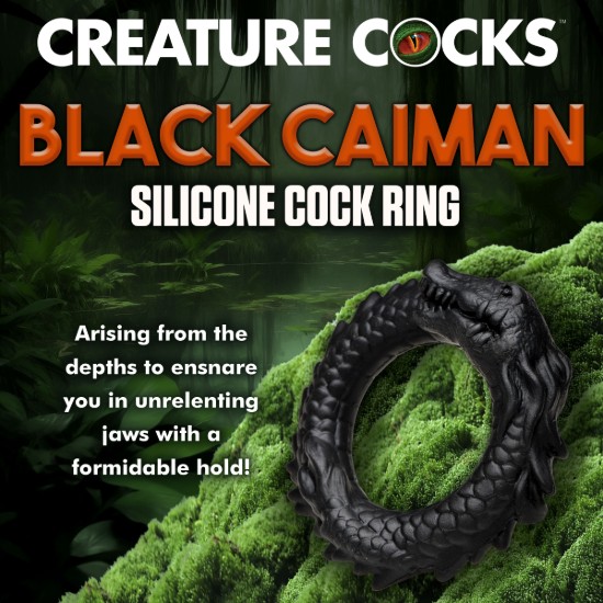 Picture of Black Caiman Silicone Cock Ring