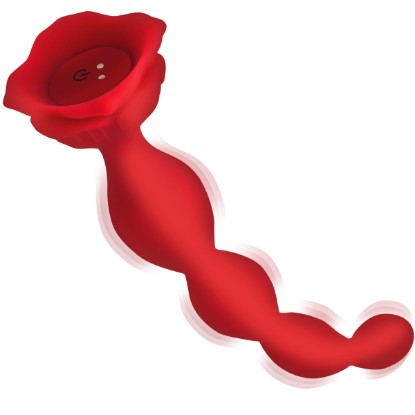 Picture of 9X Beaded Bloom Silicone Rose Vibrator