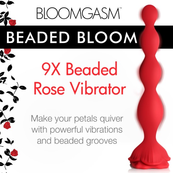 Picture of 9X Beaded Bloom Silicone Rose Vibrator