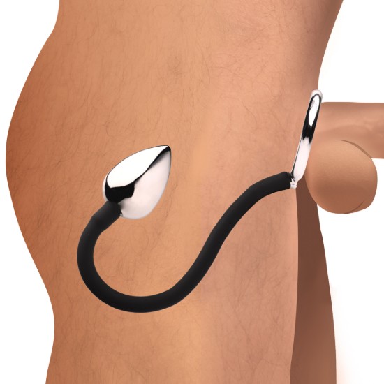 Picture of Tug and Plug Cock and Ball Ring with Anal Plug