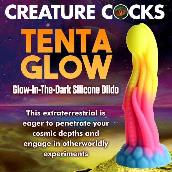 Picture of Tenta-Glow Glow-In-The-Dark Silicone Dildo