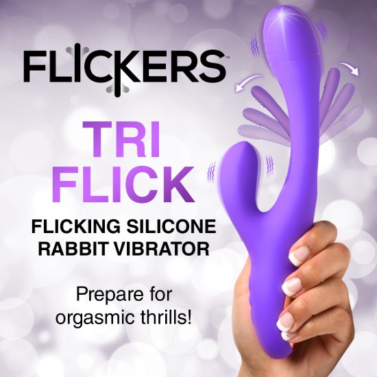 Picture of Tri Flick Silicone Flicking Rabbit Vibrator