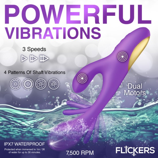 Picture of Tri Flick Silicone Flicking Rabbit Vibrator